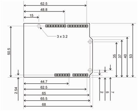 arduino uno hole dimensions|Target areas: Description .